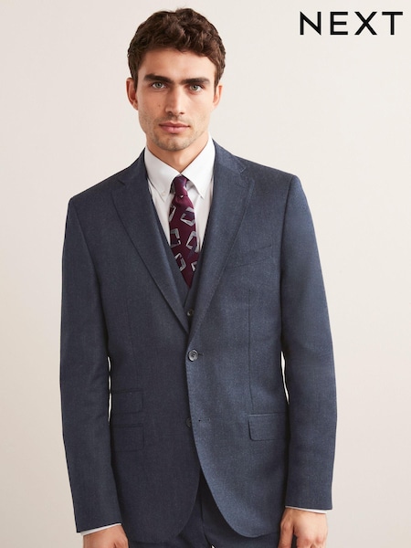 Navy Slim Fit Wool Blend Suit (A97996) | €59