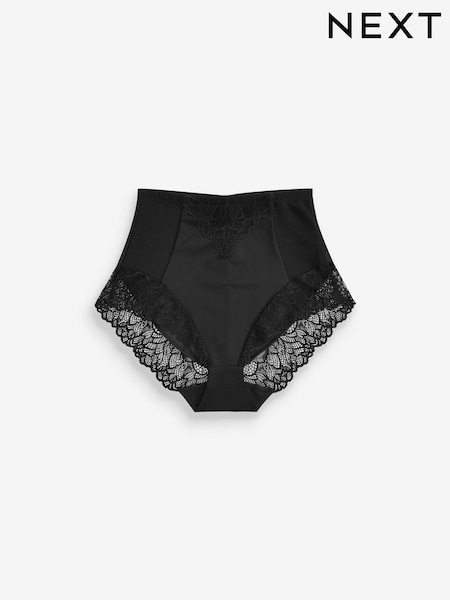 Black High Waist Brief Firm Tummy Control Shaping Briefs (A98144) | $38