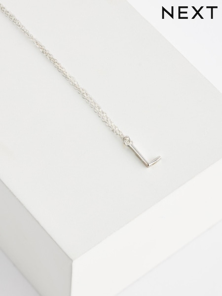 Sterling Silver L Initial Necklace (A98366) | €25