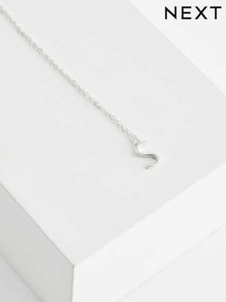 Sterling Silver S Initial Necklace (A98475) | €25