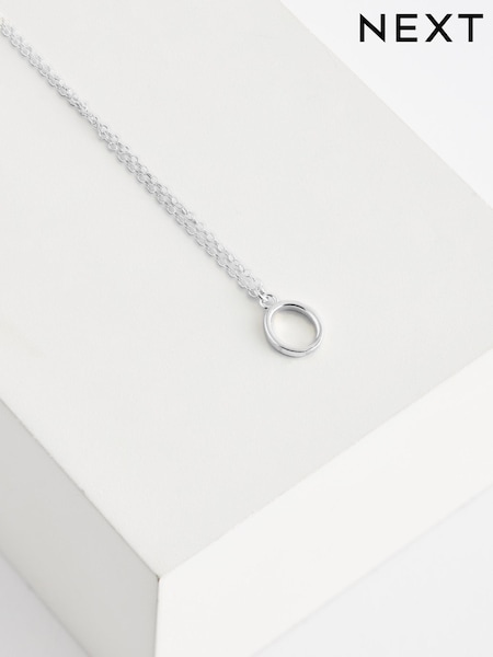 Sterling Silver O Initial Necklace (A98520) | €25