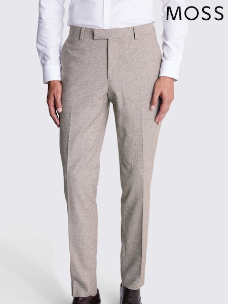 MOSS Neutral Brown Slim New Suit: Trousers (A98584) | 346 QAR