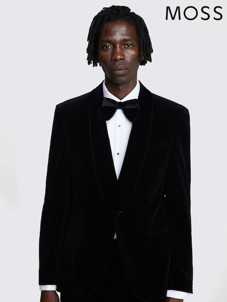 MOSS Black Slim Fit Suit (A99342) | 368 QAR