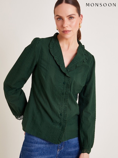 Monsoon Cora Embroidered 100% Cotton Shirt (AA0001) | 229 LEI