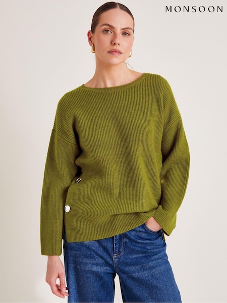 Monsoon Green Luci Longline Jumper (AA0017) | €41.50