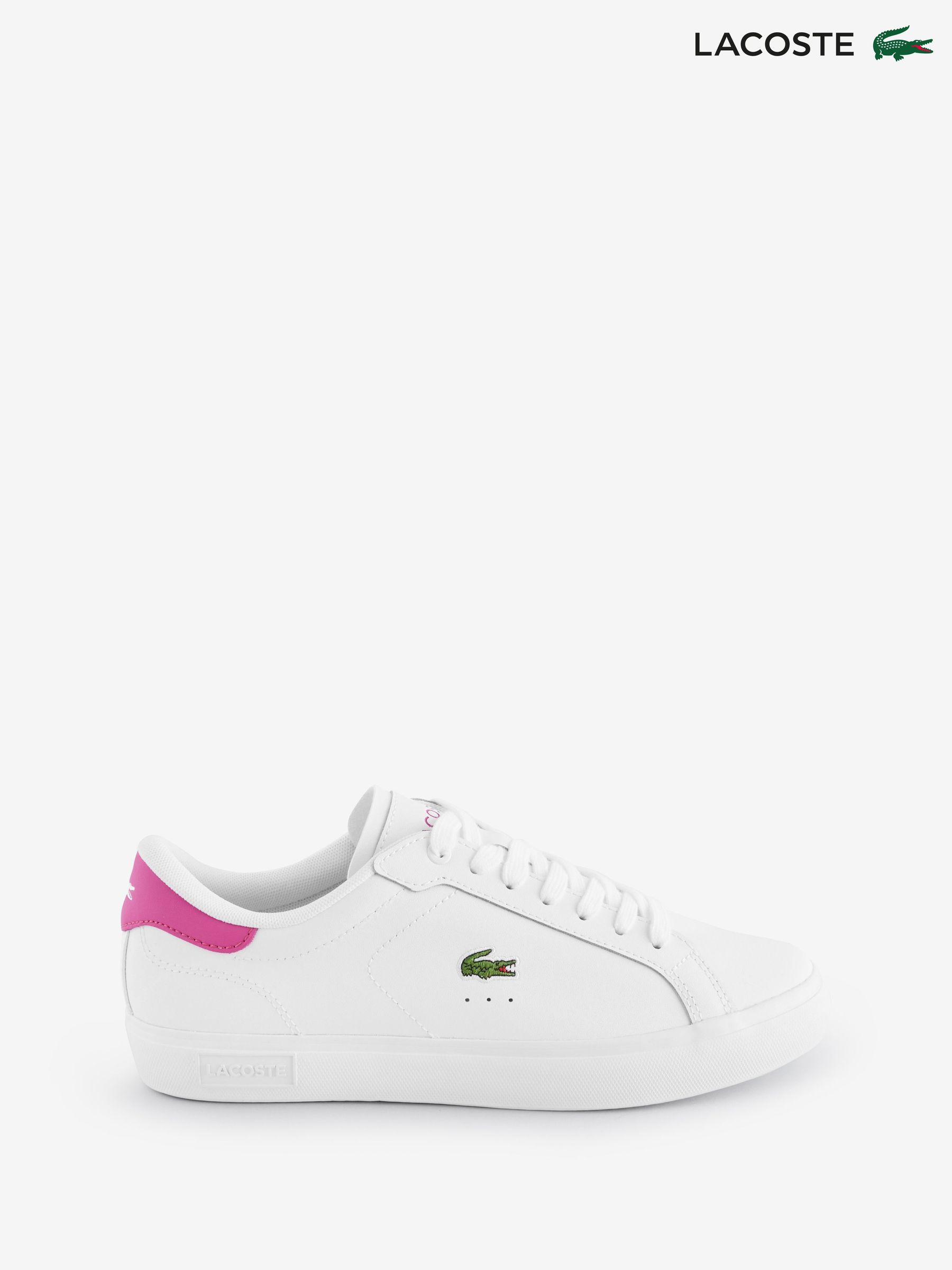 White lacoste womens trainers sale