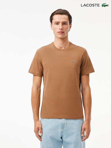 Lacoste 100% Cotton Sports Brown T-Shirt (AA0120) | €32
