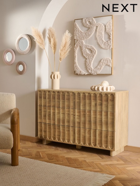 Mid Natural Floyd Mango Effect 6 Drawer Chest of Drawers (AA0175) | €610