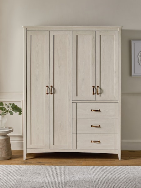 Grey Oakham Oak Effect 4 Door Wardrobe (AA0177) | €1,050
