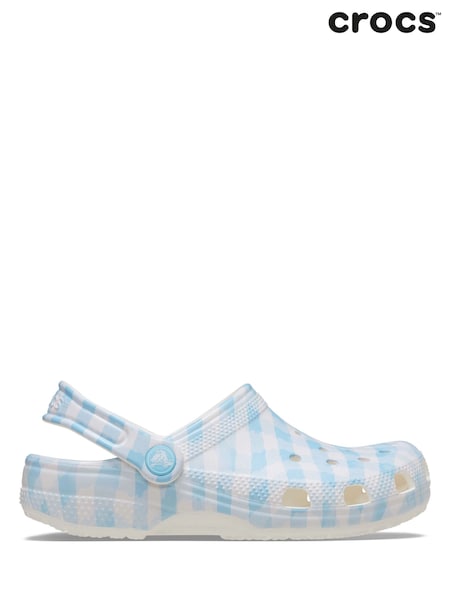 Crocs Blue Kids Gingham Clogs (AA0185) | €64
