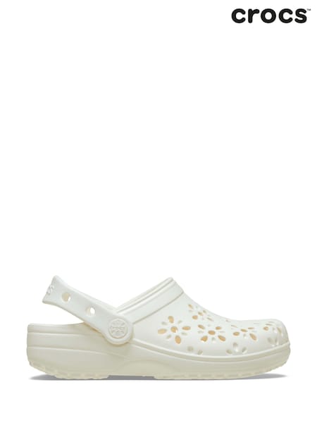 Crocs Chalk Kids Floral Cut Out Clogs (AA0198) | €51