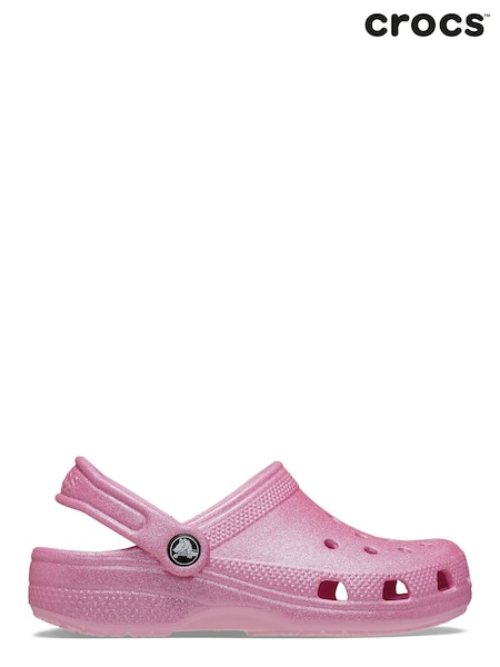 Crocs Pink Glitter Toddler Classic Glitter Clog Shoes (AA0204) | kr571