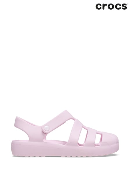 Crocs Pink MIlk Toddler Classic Fisherman Sandals (AA0205) | AED146
