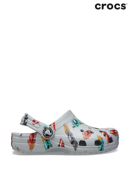Crocs Grey Toddler Race Car Clogs (AA0213) | AED262