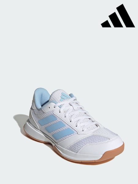White - Adidas Ligra 8 Indoor Shoes