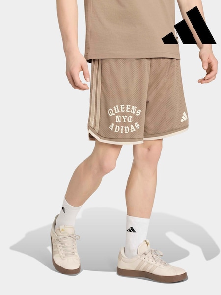Cream - Regular Adidas Marvel Spider-man Mesh Shorts