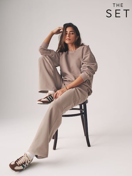 The Set Sweatshirt & Wide Leg Co-ord Joggers 2 Piece (AA0236) | ‏151 د.إ.‏