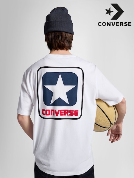 Converse Star Box Back Graphic 100% Cotton T-Shirt (AA0245) | €37