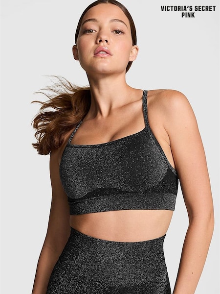 Victoria's Secret PINK Black Shine Sports Bra (AA0269) | €40