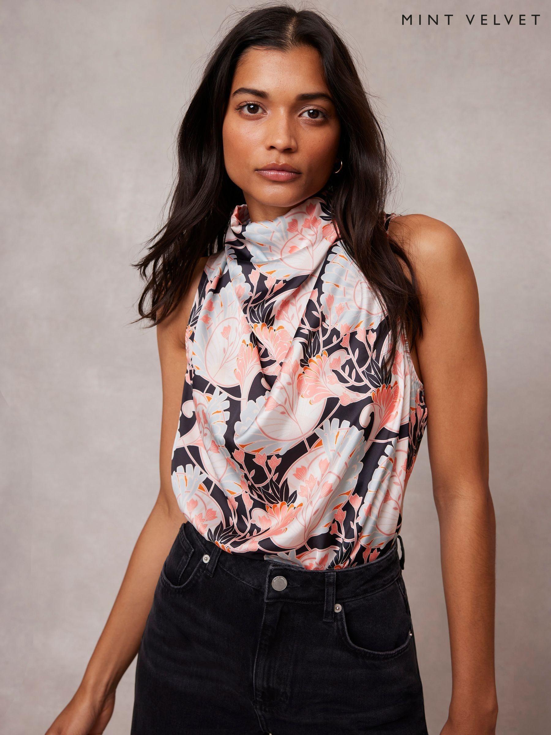 Women s T Shirts Mint Velvet Sleeveless Halter Neck Tops Next Oman