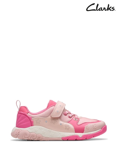 Clarks Pink Standard Fit (F) Tidal Shell Kid Shoes (AA0373) | €61 - €66