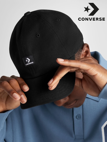 Converse Black Star Chevron 100% Cotton Baseball Cap (AA0491) | €33