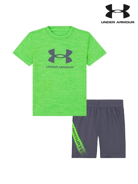 Under Armour Green Tech Fade T-Shirt and Shorts Set (AA0517) | ₪161