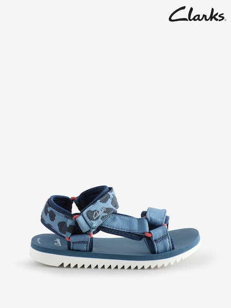 Albastru - Sandale Clarks pentru copii Extra lat Peak Web (AA0526) | 194 LEI - 223 LEI