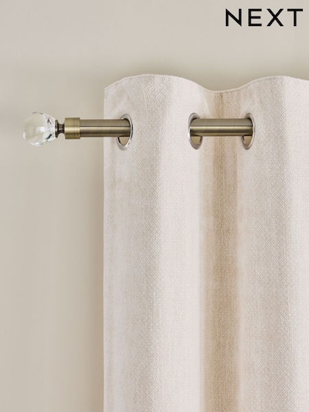 Antique Brass Organic Shape Finial Extendable 28mm Curtain Pole Kit (AA0547) | €53 - €72