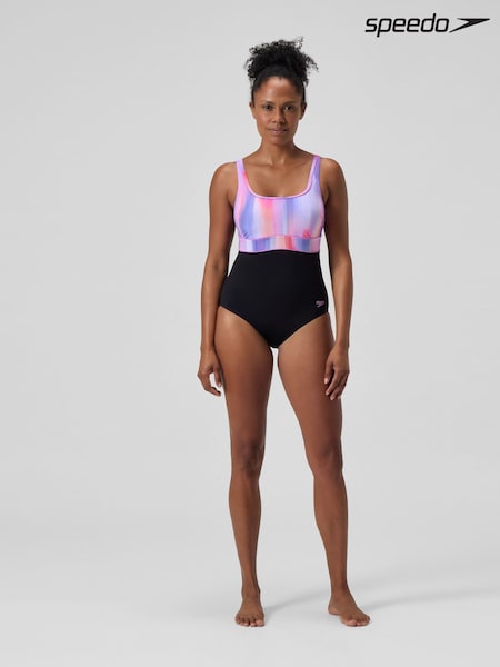 Speedo Shaping Contour Eclipse Printed Swimsuit (AA0586) | 454 LEI
