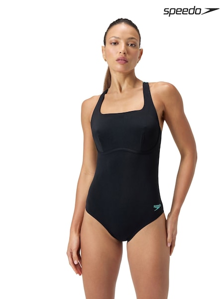 Speedo Black Flex Band Swimsuit with Built in Swim Bra (AA0621) | €84