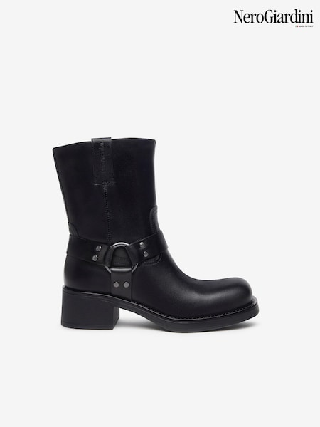 NeroGiardini Leather Square Toe Western Ankle Boots (AA0646) | 1,452 LEI