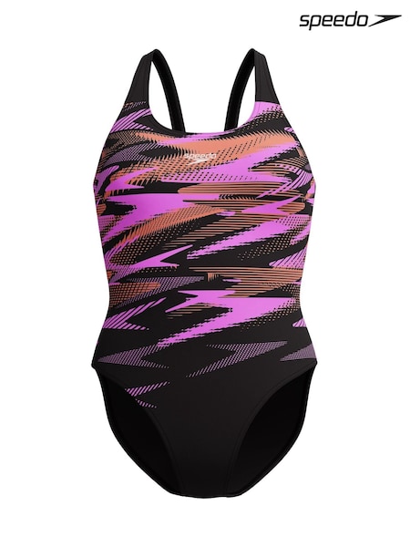 Speedo Pink Hyperboom Placement Muscleback Swimsuit (AA0668) | ₪211