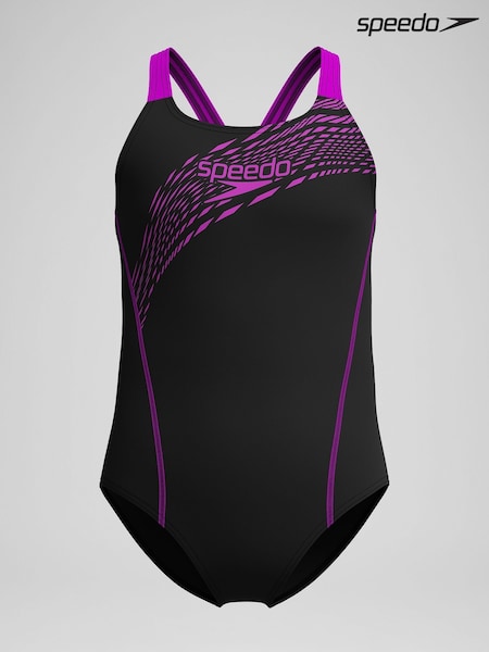 Speedo Black Medley Logo Medalist Swimsuit (AA0690) | €27