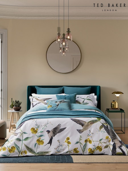Ted Baker Multi Botanical Birds 100% Cotton Duvet Cover and Pillowcase Set (AA0759) | $210 - $262