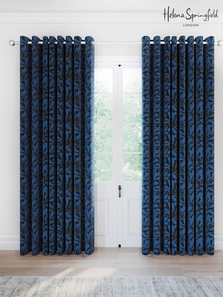 Helena Springfield Blue Leni Lined Eyelet Eyelet Curtains (AA0785) | R$ 790 - R$ 1,480