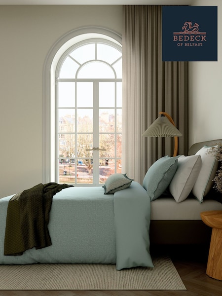 Bedeck of Belfast Duck Egg Emmy Duvet Cover and Pillowcase 100% Cotton Set (AA0787) | €146 - €186