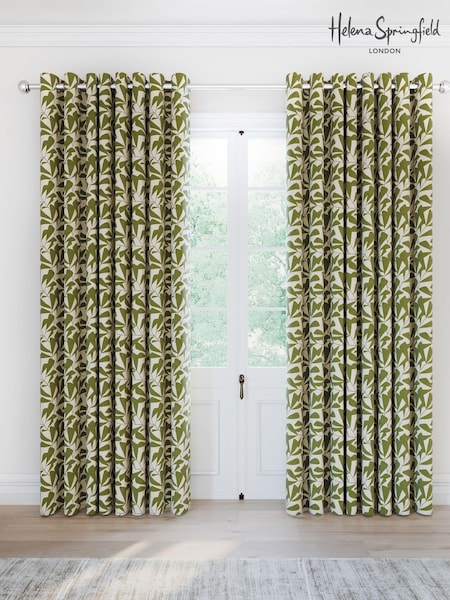 Helena Springfield Green Leni Lined Eyelet Eyelet Curtains (AA0794) | €105 - €197
