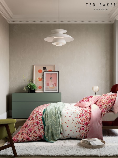 Ted Baker Multi Pressed Flowers Duvet Cover and Pillowcase 100% Cotton Set (AA0796) | €163 - €204