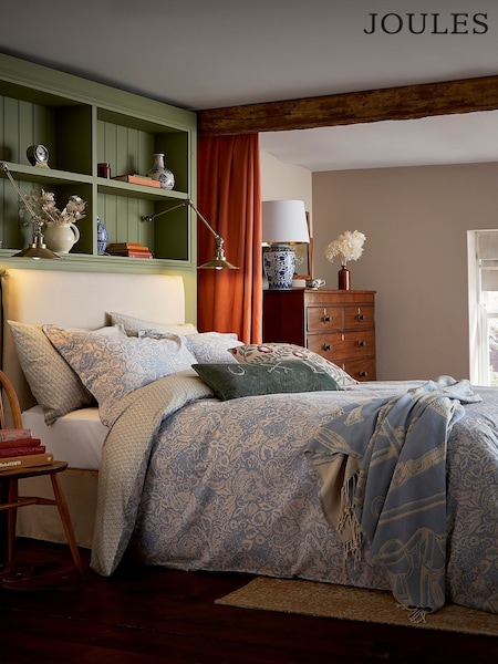 Joules Blue 100% Cotton Balmoral Duvet Cover and Pillowcase Set (AA0799) | 322 QAR - 520 QAR