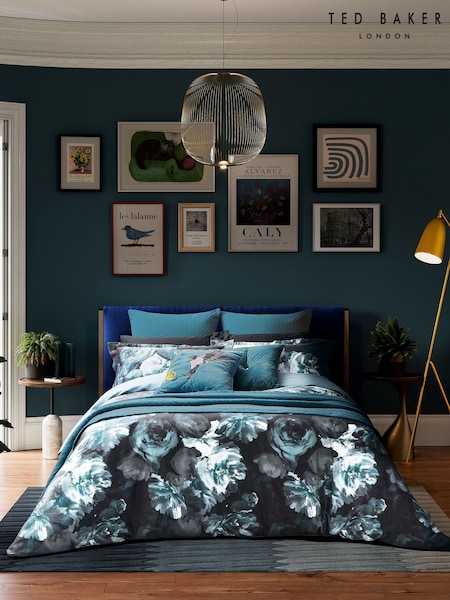 Ted Baker Multi Painted Blooms Duvet Cover and Pillowcase 100% Cotton Set (AA0831) | €163 - €204