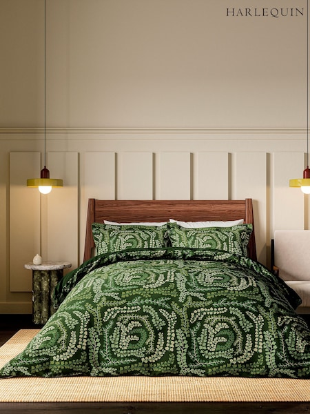 Harlequin Green Fayola Duvet 100% Cotton Cover and Pillowcase Set (AA0852) | 569 QAR - 732 QAR