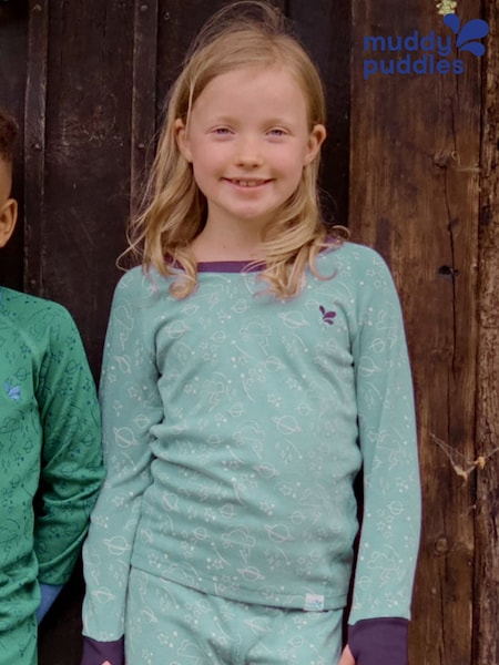 Muddy Puddles Sage Green Sky Muddy Puddles Thermal Baselayer Top (AA0920) | AED76