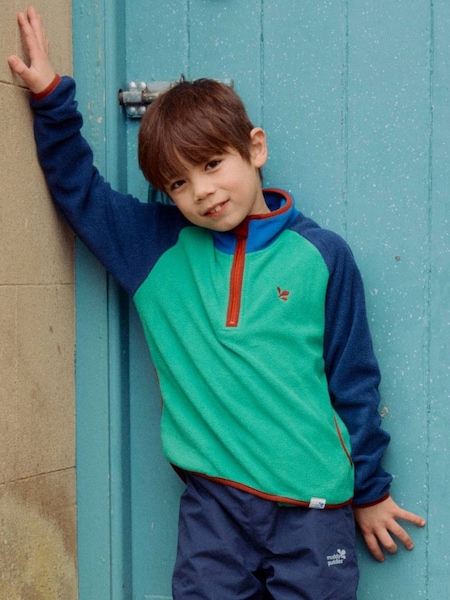 Verde - Muddy Puddles Polar Fleece cu jumătate de fermoar (AA0921) | 125 LEI