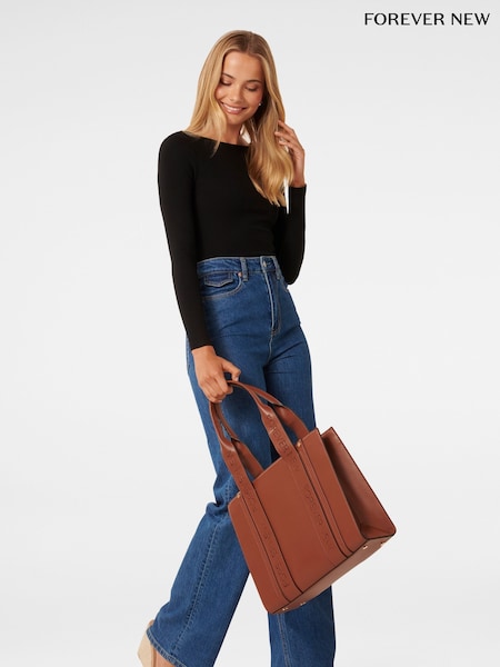 Brun - Forever New Signature Alison Structured Tote Bag (AA0950) | kr1 900