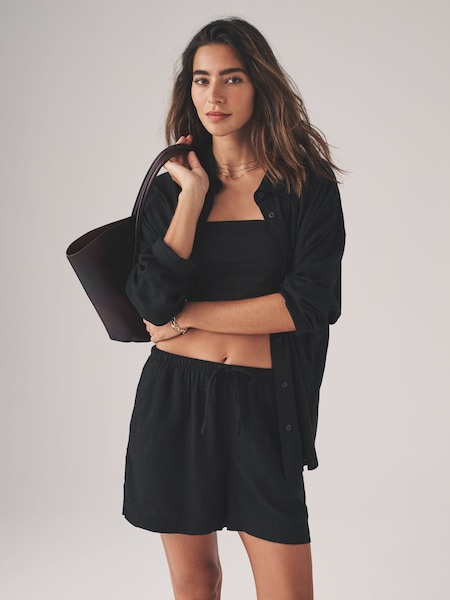 Black/Brown/Ecru Stripe - The Set 3 Pack Pull On Shorts With Linen (AA1019) | ‏192 د.إ.‏