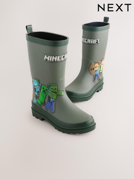 Vert kaki - Minecraft Rubber Wellies (AA1028) | €29 - €33