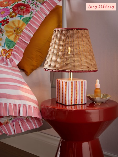 Lucy Tiffney Orange/Pink Ceramic Table Lamp (AA1033) | €102