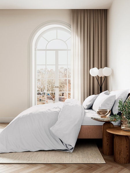 Bedeck of Belfast White 400 Thread Cound 100% Cotton Sateen Fitted Sheet (AA1050) | €46 - €66