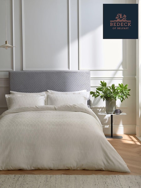 Bedeck of Belfast Chalk Ravello 100% Cotton Duvet Cover and Pillowcase Set (AA1054) | €86 - €113